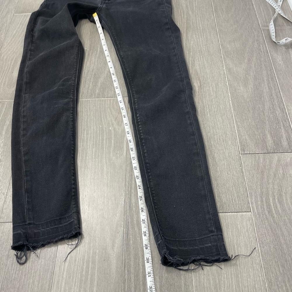 Zadig & Voltaire Paris Eva Zip Jeans Raw Released Hem Slim Skinny Black 27 - Picture 16 of 16